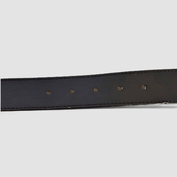 Guess Leather Belt G Logo Y2K Vintage M Rhinestone Crystal Buckle Grunge 955195 - Picture 6 of 7